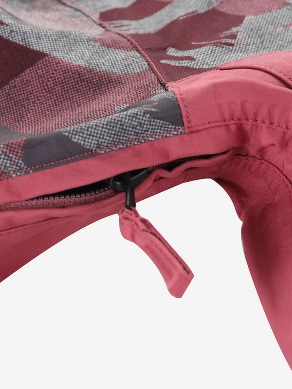 ALPINE PRO Graue und rosa Kinderjacke ALPINE PRO GIBBO