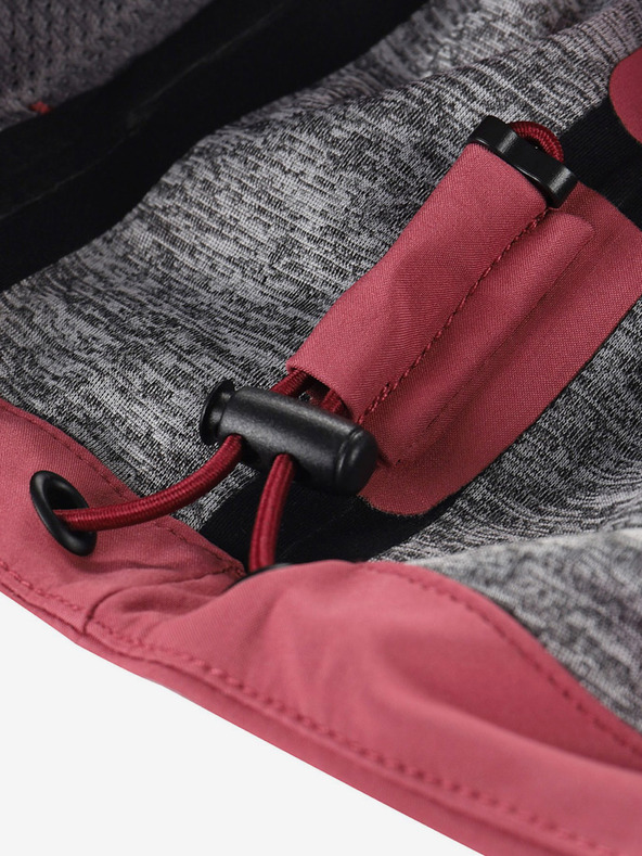 ALPINE PRO Graue und rosa Kinderjacke ALPINE PRO GIBBO