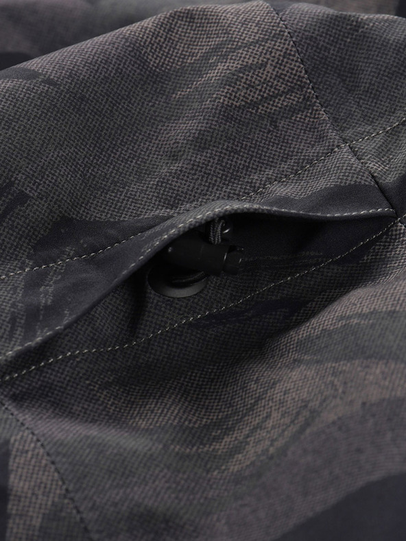 ALPINE PRO Dunkelgraue gemusterte Herrenjacke ALPINE PRO GIBB