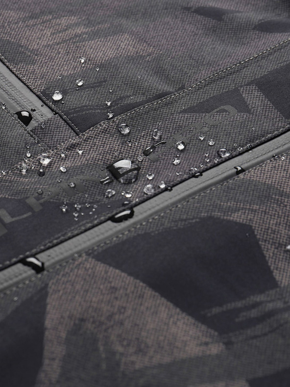 ALPINE PRO Dunkelgraue gemusterte Herrenjacke ALPINE PRO GIBB