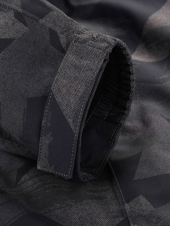 ALPINE PRO Dunkelgraue gemusterte Herrenjacke ALPINE PRO GIBB