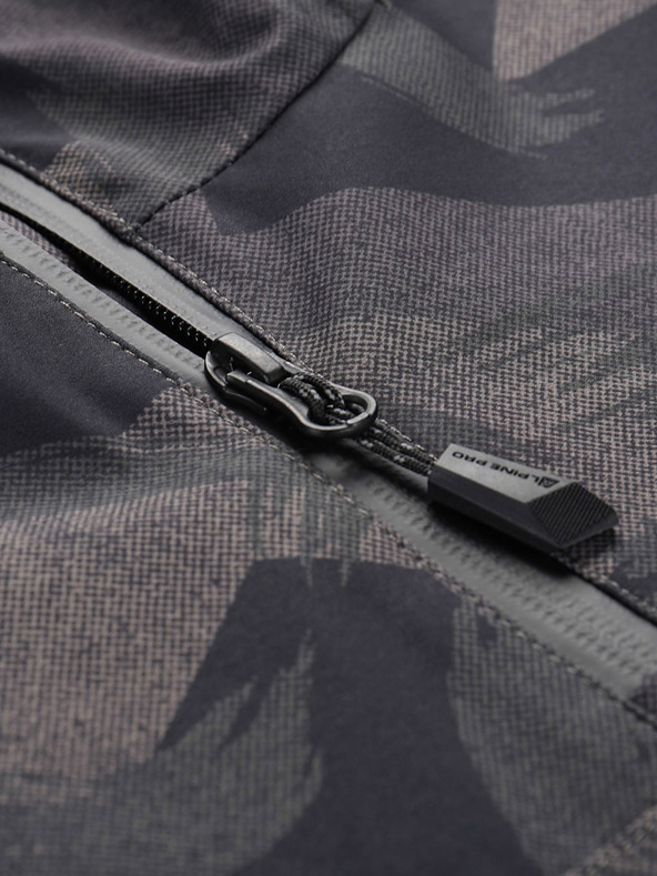 ALPINE PRO Dunkelgraue gemusterte Herrenjacke ALPINE PRO GIBB