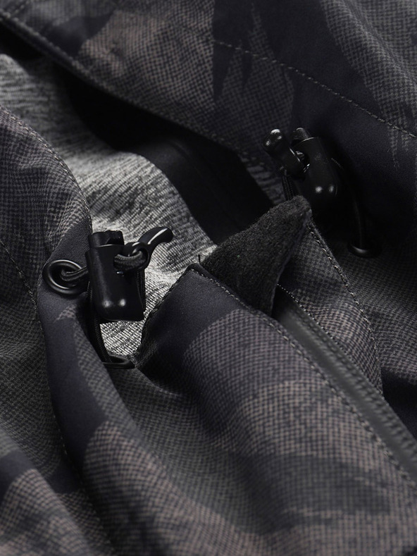 ALPINE PRO Dunkelgraue gemusterte Herrenjacke ALPINE PRO GIBB