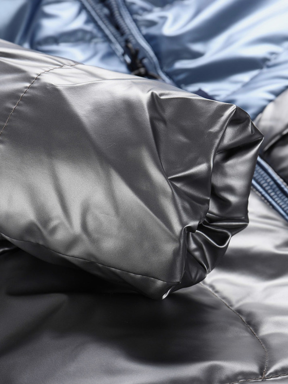 NAX Grauer und blauer Mädchenmantel NAX FEREGO