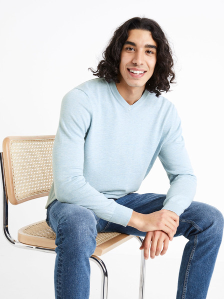 Celio Hellblauer Herren Pullover Celio Decotonv
