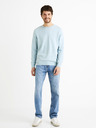 Celio Hellblauer Herren-Baumwoll-Basic-Pullover Celio Decoton