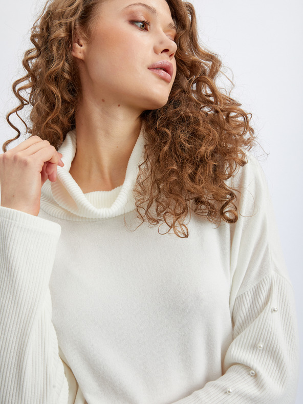 Orsay Cremefarbener Damen-Rollkragenpullover ORSAY