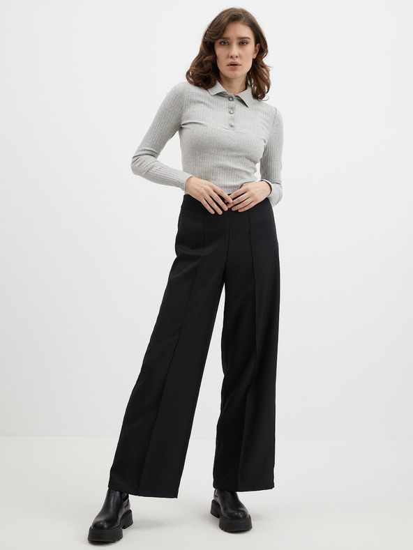 Orsay Hellgrau gestreiftes Damen-Poloshirt ORSAY