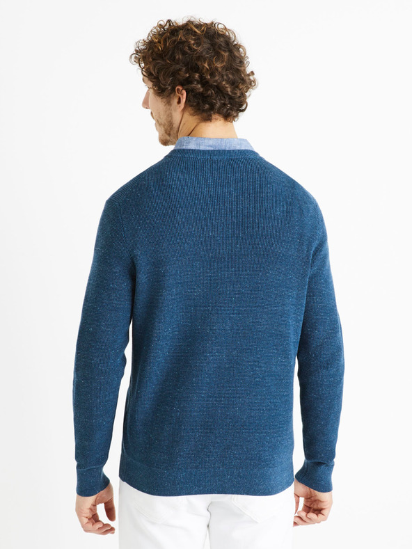 Celio Petrol Herren-Basic-Pullover Celio Degrain