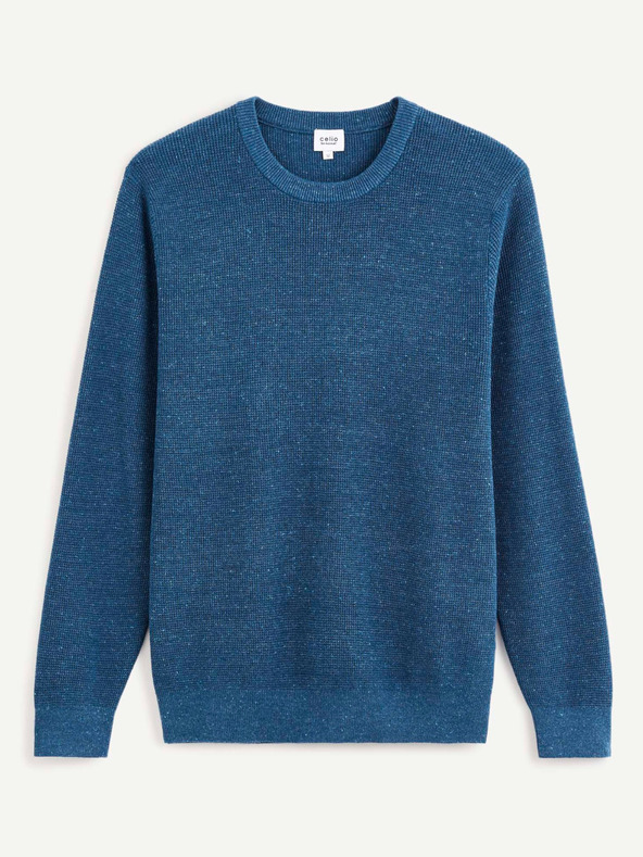 Celio Petrol Herren-Basic-Pullover Celio Degrain