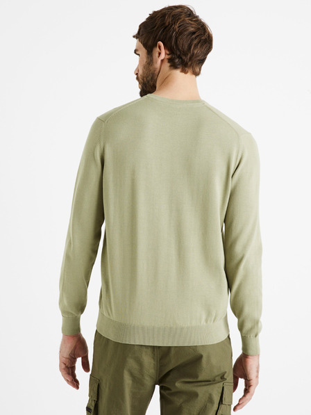 Celio Hellgrüner Herren Basic Pullover Celio Decoton
