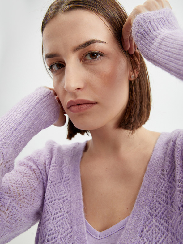 Orsay Lila Damen Pullover Midikleid mit Wolle ORSAY