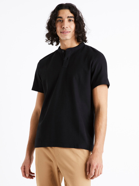 Celio Schwarzes Herrenpolohemd Celio Desohel