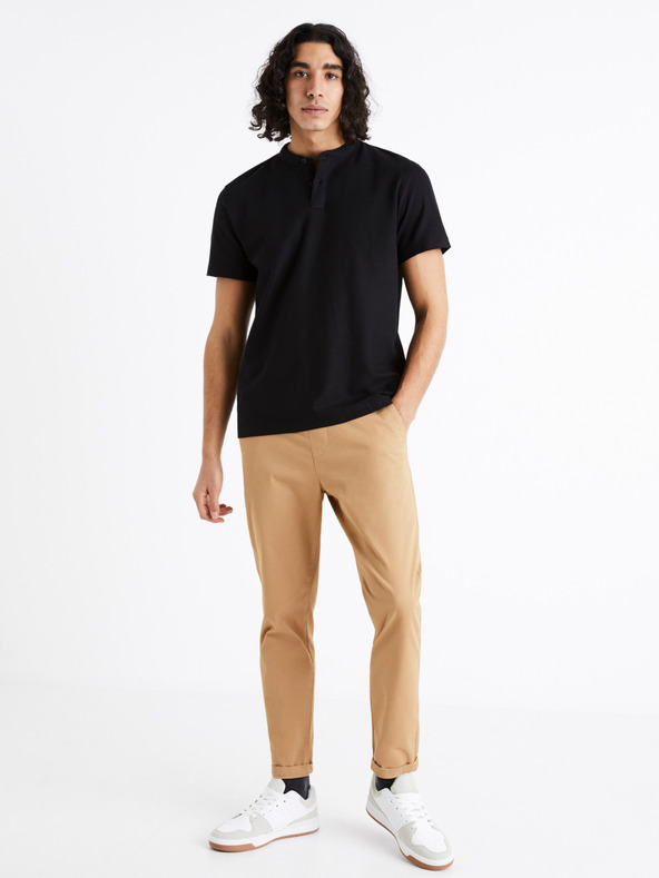 Celio Schwarzes Herrenpolohemd Celio Desohel