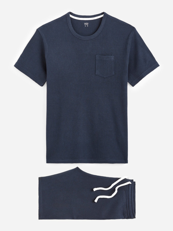 Celio Dunkelblauer Herrenschlafanzug Celio Digaufre