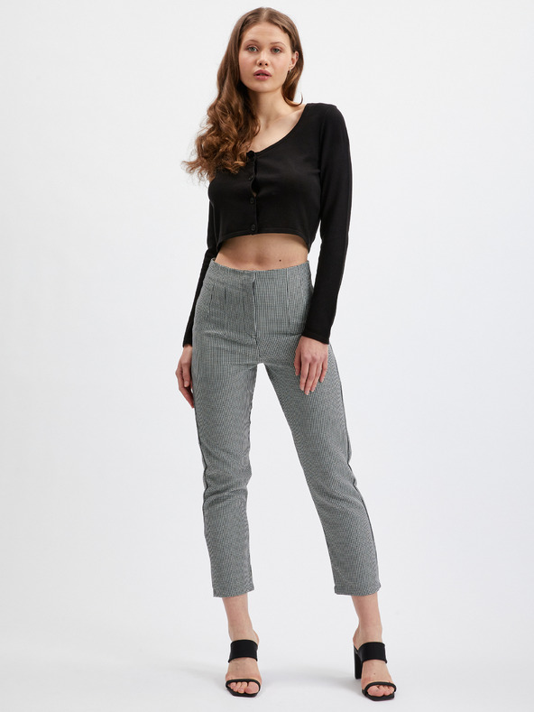 Orsay Schwarze gemusterte Damenhose ORSAY