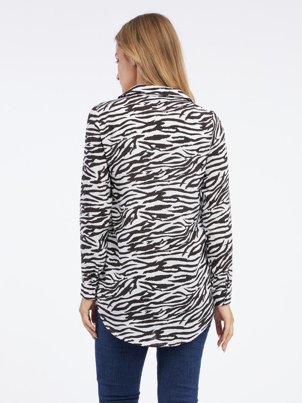 Orsay Weiße und schwarze Damenbluse ORSAY