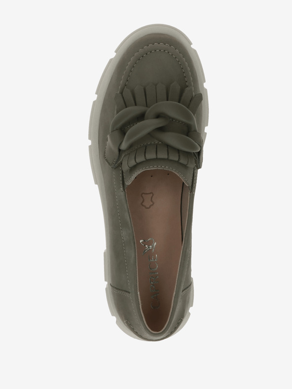 Caprice Khaki Damen Plateausneakers aus Wildleder Caprice