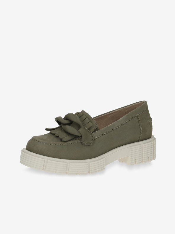 Caprice Khaki Damen Plateausneakers aus Wildleder Caprice