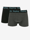 Replay Zweier-Set Herren-Boxersocken in Schwarz und Dunkelgrau Replay