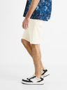 Celio Cremefarbene Herren Denim-Shorts Celio Doknitbm
