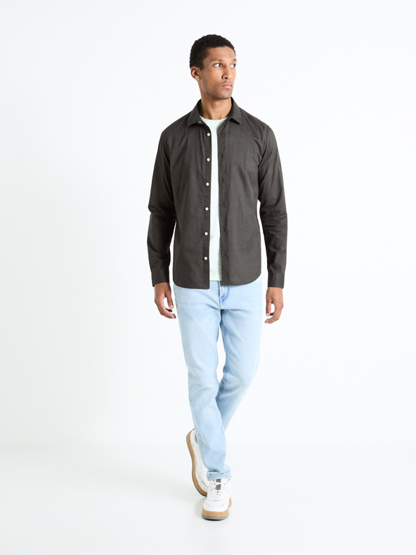 Celio Celio Fames Dunkelgraues Herrenhemd