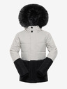 ALPINE PRO Schwarz-weiße Mädchen Winterjacke ALPINE PRO Egypo