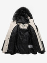 ALPINE PRO Schwarz-weiße Mädchen Winterjacke ALPINE PRO Egypo