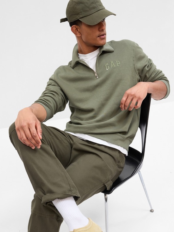 GAP Sweatshirt mit Reißverschlusskragen GAP
