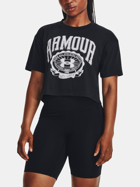 Under Armour Damen T-Shirt Under Armour UA COLLEGIATE CREST CROP SS