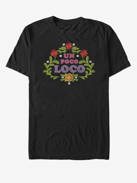 ZOOT.Fan Schwarzes Unisex-T-Shirt mit ZOOT.Fan Un Poco Loco Floral Emb Pixar