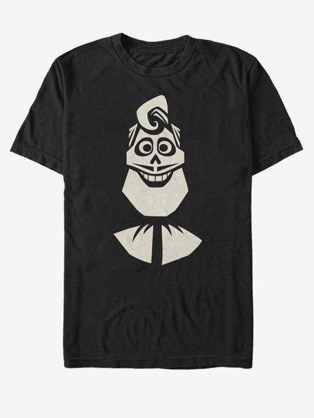 ZOOT.Fan Schwarzes Unisex-T-Shirt bedruckt mit ZOOT.Fan Ernesto Face Pixar