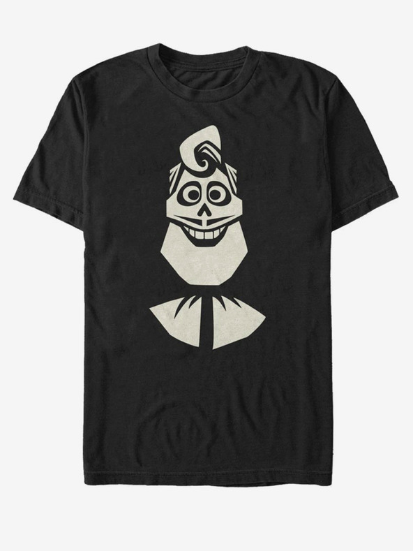 ZOOT.Fan Schwarzes Unisex-T-Shirt bedruckt mit ZOOT.Fan Ernesto Face Pixar