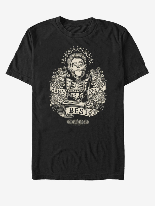 ZOOT.Fan Schwarzes Unisex-T-Shirt bedruckt mit ZOOT.Fan Mama Knows Pixar