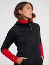 Sam 73 Rot-schwarzes Damen-Sweatshirt mit Kapuze und Reißverschluss SAM 73 Marta