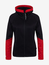 Sam 73 Rot-schwarzes Damen-Sweatshirt mit Kapuze und Reißverschluss SAM 73 Marta