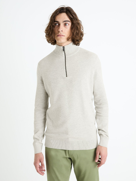 Celio Hellgrauer Herren-Basic-Pullover Celio Celim
