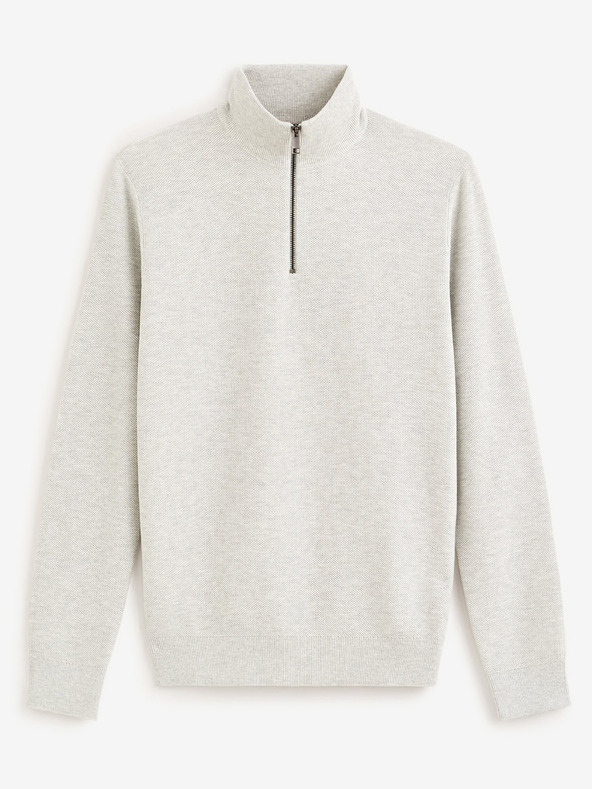 Celio Hellgrauer Herren-Basic-Pullover Celio Celim