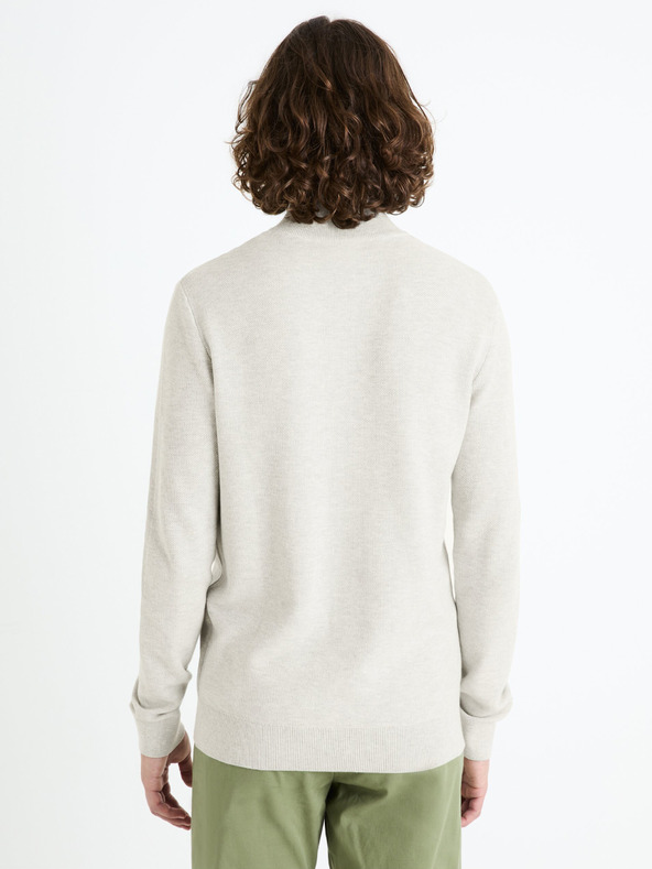 Celio Hellgrauer Herren-Basic-Pullover Celio Celim