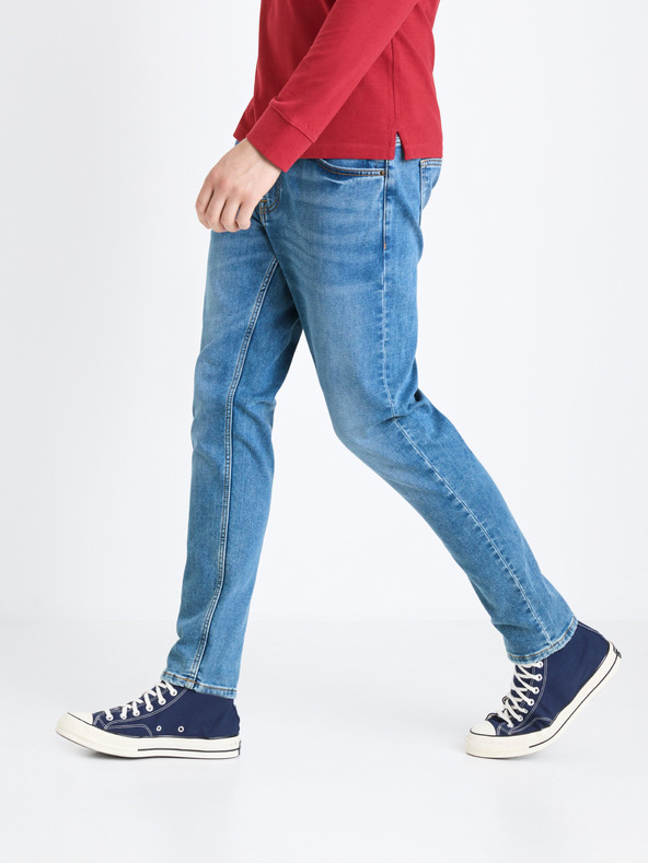 Celio Hellblaue Slim Fit Herrenjeans Celio Foactive