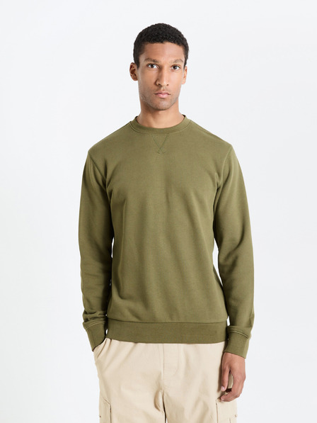 Celio Khakifarbenes Herren-Sweatshirt Celio Feseven