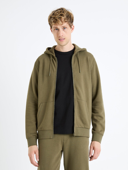 Celio Khaki Herren-Kapuzenpullover Celio Fethree