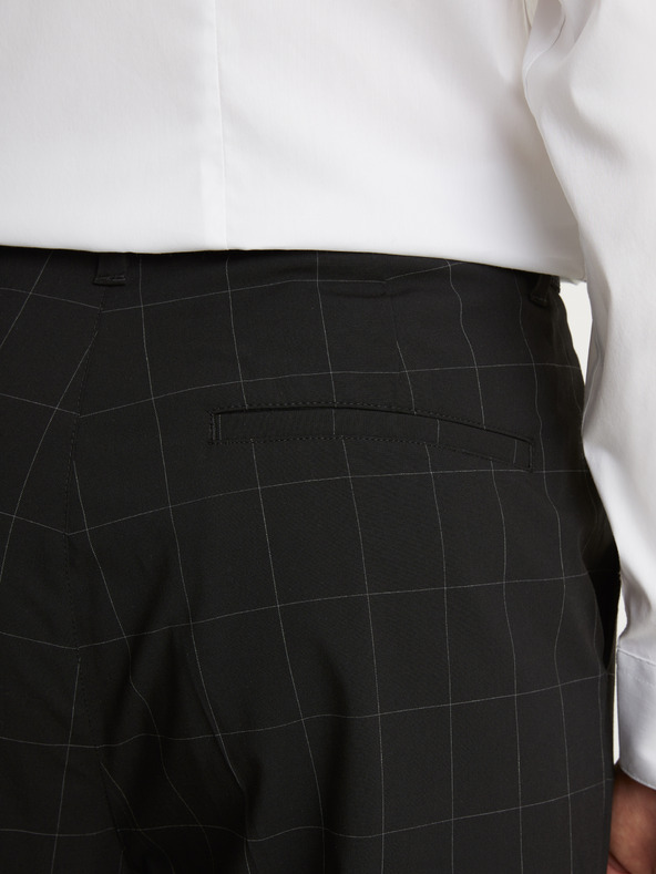 Celio Schwarz karierte Herren-Cropped-Hose Celio Fonoel