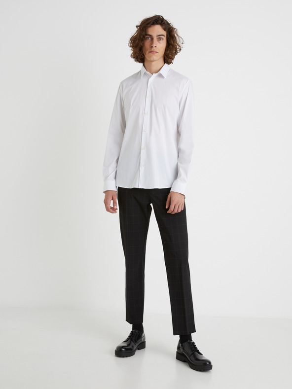 Celio Schwarz karierte Herren-Cropped-Hose Celio Fonoel