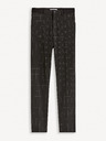 Celio Schwarz karierte Herren-Cropped-Hose Celio Fonoel