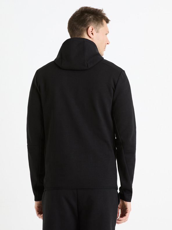 Celio Schwarzer Herren-Kapuzenpullover Celio Feyokehood