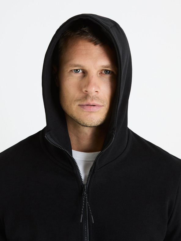 Celio Schwarze Herren-Kapuzenjacke Celio Fenewyoke