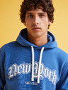 Celio Blauer Herren-Kapuzenpullover Celio Fecago