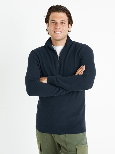 Celio Dunkelblauer Herrenpullover Celio Celim