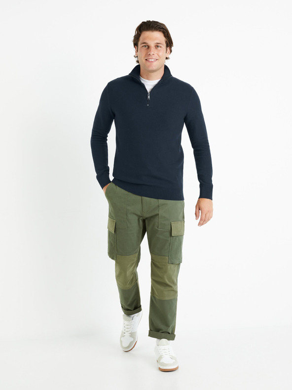 Celio Dunkelblauer Herrenpullover Celio Celim